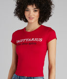 With fun and flirty details, Sagittarius The Free Spirit Graphic Tee shows off your unique style for a trendy outfit for the summer season!