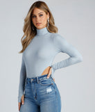 Second Look Turtleneck Knit Bodysuit is a trendy pick to create 2023 festival outfits, festival dresses, outfits for concerts or raves, and complete your best party outfits!