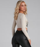 With fun and flirty details, Wheels Of Fire Lace-Up Graphic Top shows off your unique style for a trendy outfit for the summer season!