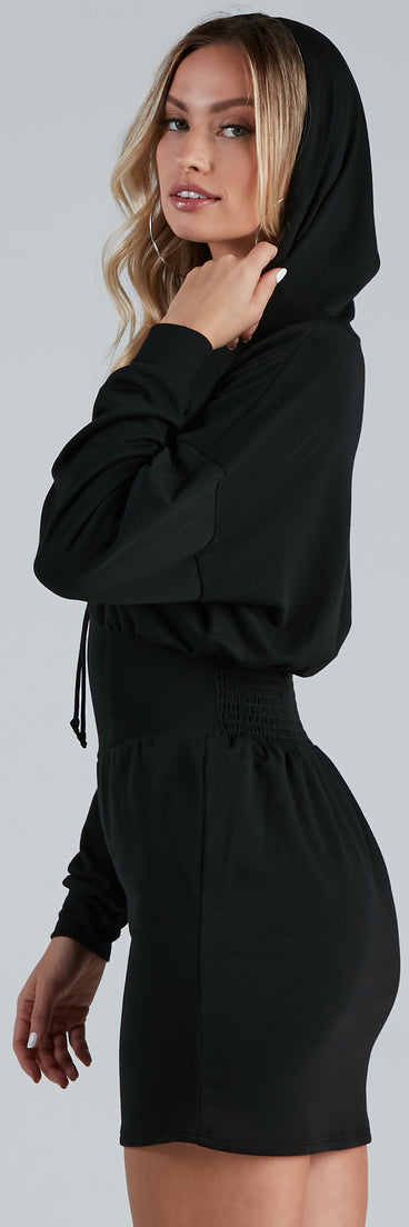 With fun and flirty details, That Edgy Look Slash Corset Hoodie Tunic shows off your unique style for a trendy outfit for the summer season!