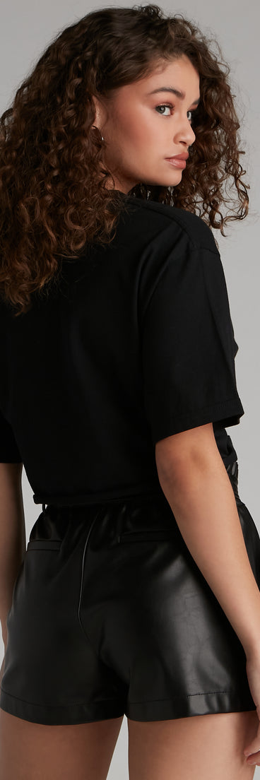 With fun and flirty details, Roses Please Cutoff Graphic Tee shows off your unique style for a trendy outfit for the summer season!