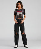 Angel Rider Tie-Dye Graphic Tee is a trendy pick to create 2023 festival outfits, festival dresses, outfits for concerts or raves, and complete your best party outfits!