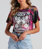 Rock Festival Cropped Graphic Tee is a trendy pick to create 2023 festival outfits, festival dresses, outfits for concerts or raves, and complete your best party outfits!