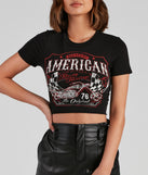 With fun and flirty details, Racer Babe Cropped Graphic Tee shows off your unique style for a trendy outfit for the summer season!