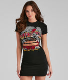 Let's Ride Graphic Slash Tunic Top is a trendy pick to create 2023 festival outfits, festival dresses, outfits for concerts or raves, and complete your best party outfits!