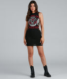 With fun and flirty details, Born To Rock Lace-Up Graphic Tunic shows off your unique style for a trendy outfit for the summer season!