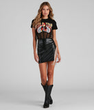 With fun and flirty details, World Tour Graphic Bustier Tee shows off your unique style for a trendy outfit for the summer season!