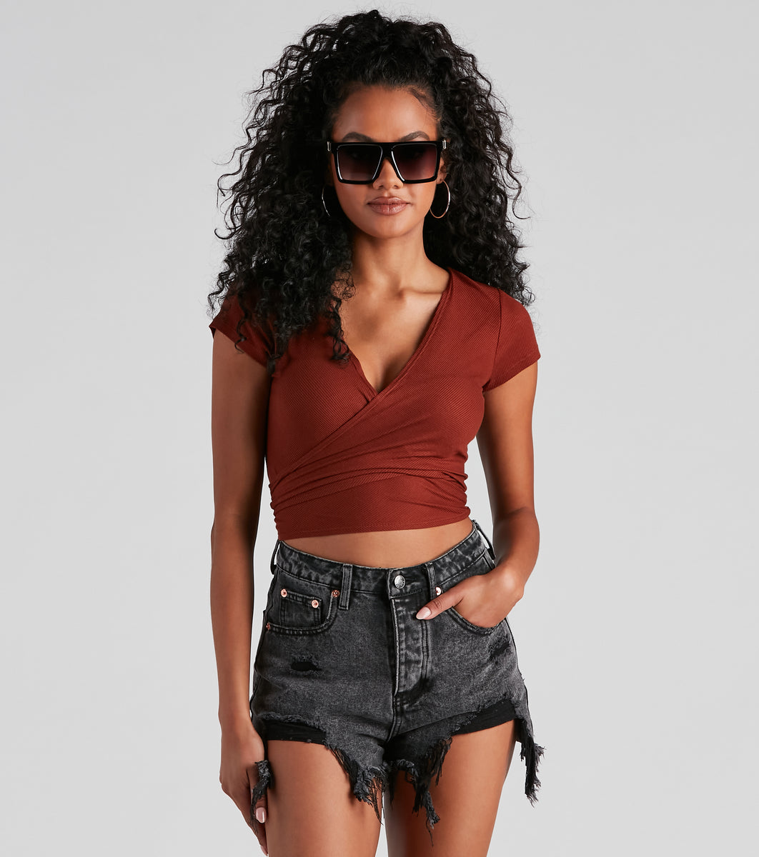 The Perfect Basic Knit Crop Top
