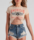 With fun and flirty details, American Moto Slashed Crop Top shows off your unique style for a trendy outfit for the summer season!