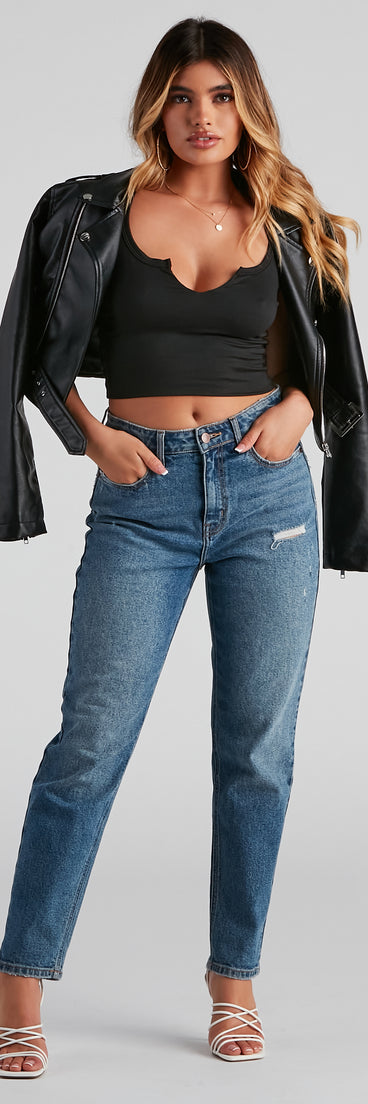 With fun and flirty details, Basic Babes Only Crop Top shows off your unique style for a trendy outfit for the summer season!