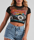 Savage Monster Truck Graphic Tee is a trendy pick to create 2023 festival outfits, festival dresses, outfits for concerts or raves, and complete your best party outfits!