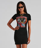 Rulebreaker Graphic Cutout Short Dress is a trendy pick to create 2023 festival outfits, festival dresses, outfits for concerts or raves, and complete your best party outfits!