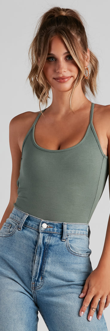 With fun and flirty details, All About The Basics Knit Bodysuit shows off your unique style for a trendy outfit for the summer season!