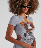 With fun and flirty details, Daydream Graphic Cutout Tunic Top shows off your unique style for a trendy outfit for the summer season!