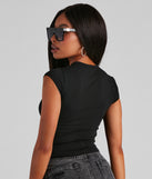 With fun and flirty details, Effortless Essential Cropped Tee shows off your unique style for a trendy outfit for the summer season!