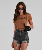 With fun and flirty details, Chingona Graphic Crop Top shows off your unique style for a trendy outfit for the summer season!
