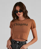 With fun and flirty details, Chingona Graphic Crop Top shows off your unique style for a trendy outfit for the summer season!