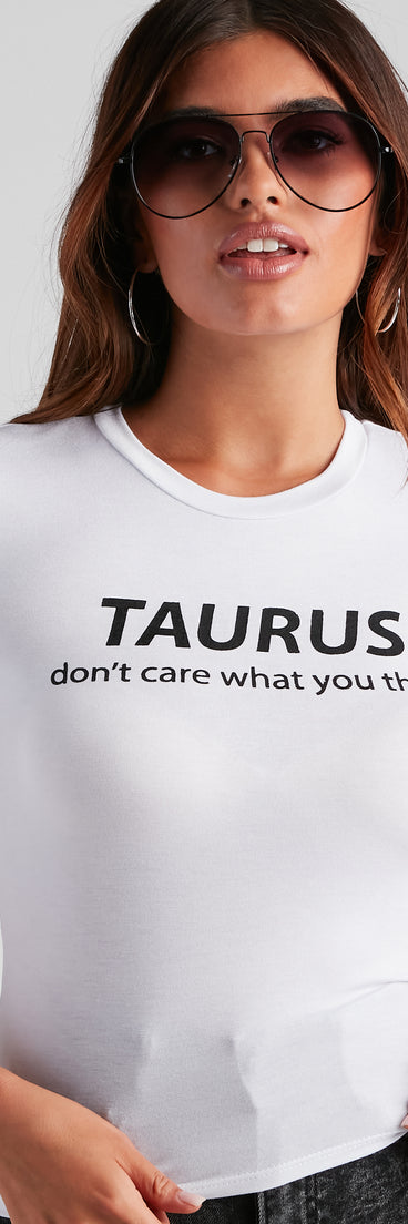 With fun and flirty details, Taurus Squad Graphic Crop Top shows off your unique style for a trendy outfit for the summer season!