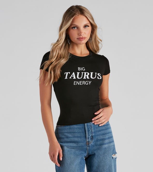 With fun and flirty details, Big Taurus Energy Graphic Tee shows off your unique style for a trendy outfit for the summer season!