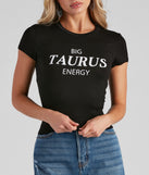 With fun and flirty details, Big Taurus Energy Graphic Tee shows off your unique style for a trendy outfit for the summer season!