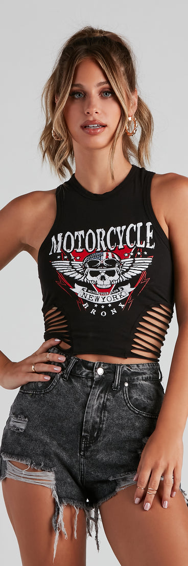 Ride Or Die Graphic Slash Tank Top is a trendy pick to create 2023 festival outfits, festival dresses, outfits for concerts or raves, and complete your best party outfits!