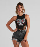 Ride Or Die Graphic Slash Tank Top is a trendy pick to create 2023 festival outfits, festival dresses, outfits for concerts or raves, and complete your best party outfits!