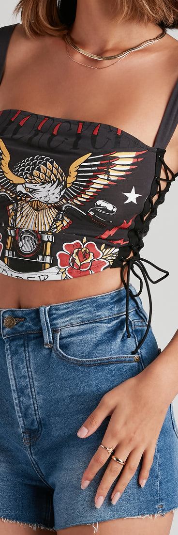 With fun and flirty details, Soar Like An Eagle Graphic Tank Top shows off your unique style for a trendy outfit for the summer season!