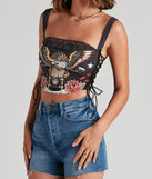 With fun and flirty details, Soar Like An Eagle Graphic Tank Top shows off your unique style for a trendy outfit for the summer season!