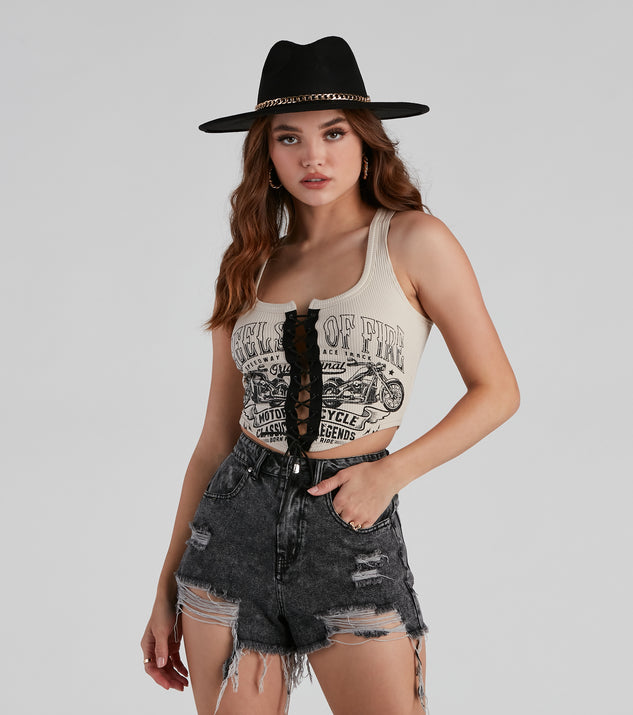 Classic Legend Graphic Tank Top is a trendy pick to create 2023 festival outfits, festival dresses, outfits for concerts or raves, and complete your best party outfits!