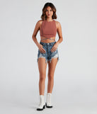 With fun and flirty details, Chain Of Plans High Neck Crop Top shows off your unique style for a trendy outfit for the summer season!