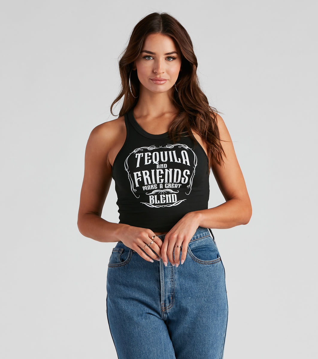 Take A Shot Tequila Graphic Tank Top