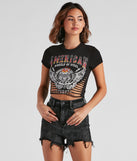 Wheels Of Steel Slit Graphic Tee is a trendy pick to create 2023 festival outfits, festival dresses, outfits for concerts or raves, and complete your best party outfits!