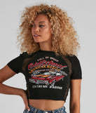 With fun and flirty details, Old School Graphic Fishnet Tee shows off your unique style for a trendy outfit for the summer season!