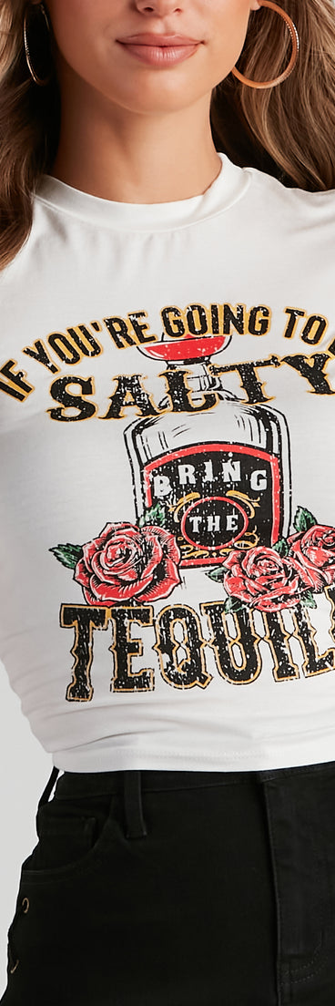 With fun and flirty details, Bring The Tequila Graphic Tee shows off your unique style for a trendy outfit for the summer season!