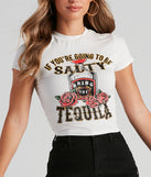 With fun and flirty details, Bring The Tequila Graphic Tee shows off your unique style for a trendy outfit for the summer season!