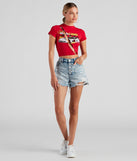 Speedster Racing Graphic Crop Top is a trendy pick to create 2023 festival outfits, festival dresses, outfits for concerts or raves, and complete your best party outfits!