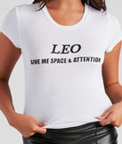 With fun and flirty details, Leo Jersey Graphic Tee shows off your unique style for a trendy outfit for the summer season!