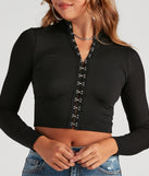 With fun and flirty details, All In The Deets Long Sleeve Crop Top shows off your unique style for a trendy outfit for the summer season!