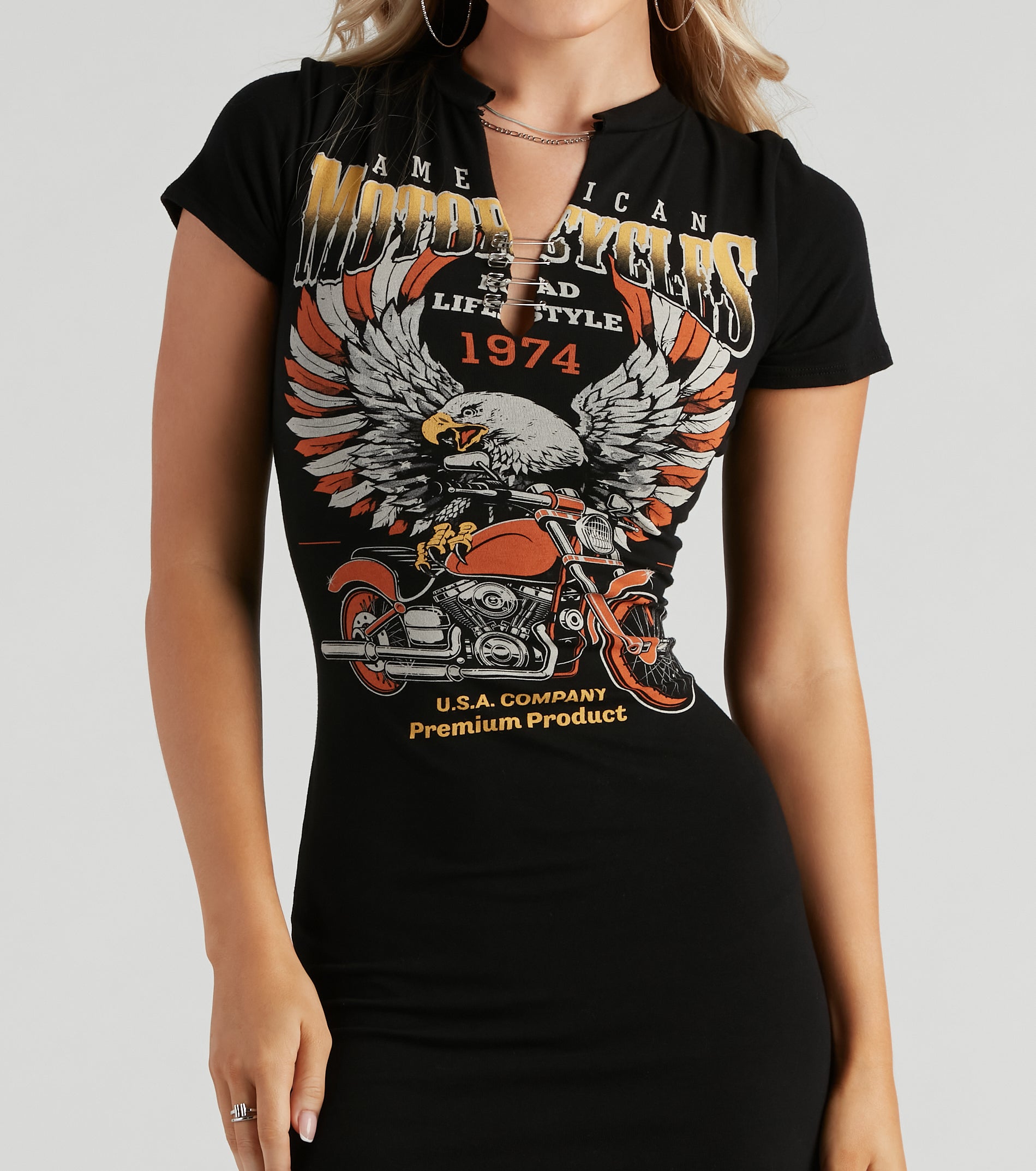 Edgy Stunner Graphic T-Shirt Dress | Windsor