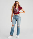 With fun and flirty details, Full Throttle Motocycle Graphic Tee shows off your unique style for a trendy outfit for the summer season!