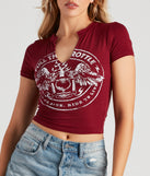 With fun and flirty details, Full Throttle Motocycle Graphic Tee shows off your unique style for a trendy outfit for the summer season!