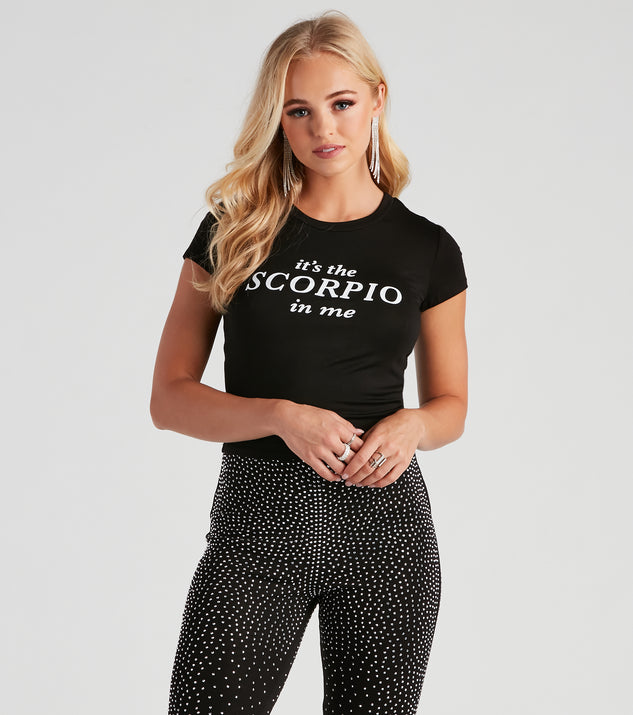 With fun and flirty details, Scorpio Season Graphic Crop Tee shows off your unique style for a trendy outfit for the summer season!