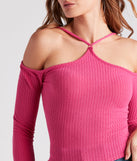 With fun and flirty details, Gimme The Cold Shoulder Rib Knit Top shows off your unique style for a trendy outfit for the summer season!