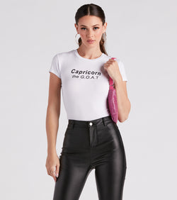 With fun and flirty details, Capricorn The GOAT Graphic Tee shows off your unique style for a trendy outfit for the summer season!