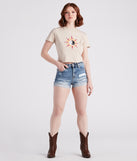 With fun and flirty details, Find Balance Ying Yang Graphic Crop Tee shows off your unique style for a trendy outfit for the summer season!