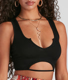 Trendy Ribbed Knit Cropped Tank is a fire pick to create 2023 festival outfits, concert dresses, outfits for raves, or to complete your best party outfits or clubwear!