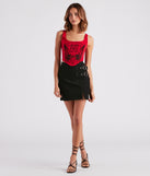 Born Free Motor Graphic Bustier is a fire pick to create 2023 festival outfits, concert dresses, outfits for raves, or to complete your best party outfits or clubwear!