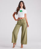 With fun and flirty details, Lucky Day Shamrock Cropped Graphic Tee shows off your unique style for a trendy outfit for the summer season!