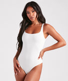 With fun and flirty details, Less Is More Smooth Tank Bodysuit shows off your unique style for a trendy outfit for the summer season!