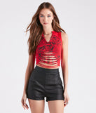 Uptown Edge Moto Slash Graphic Tank Top